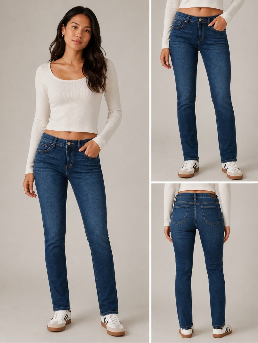 Kut from the Kloth High-Rise Slim Straight Leg Jeans Dark Blue, Size 8